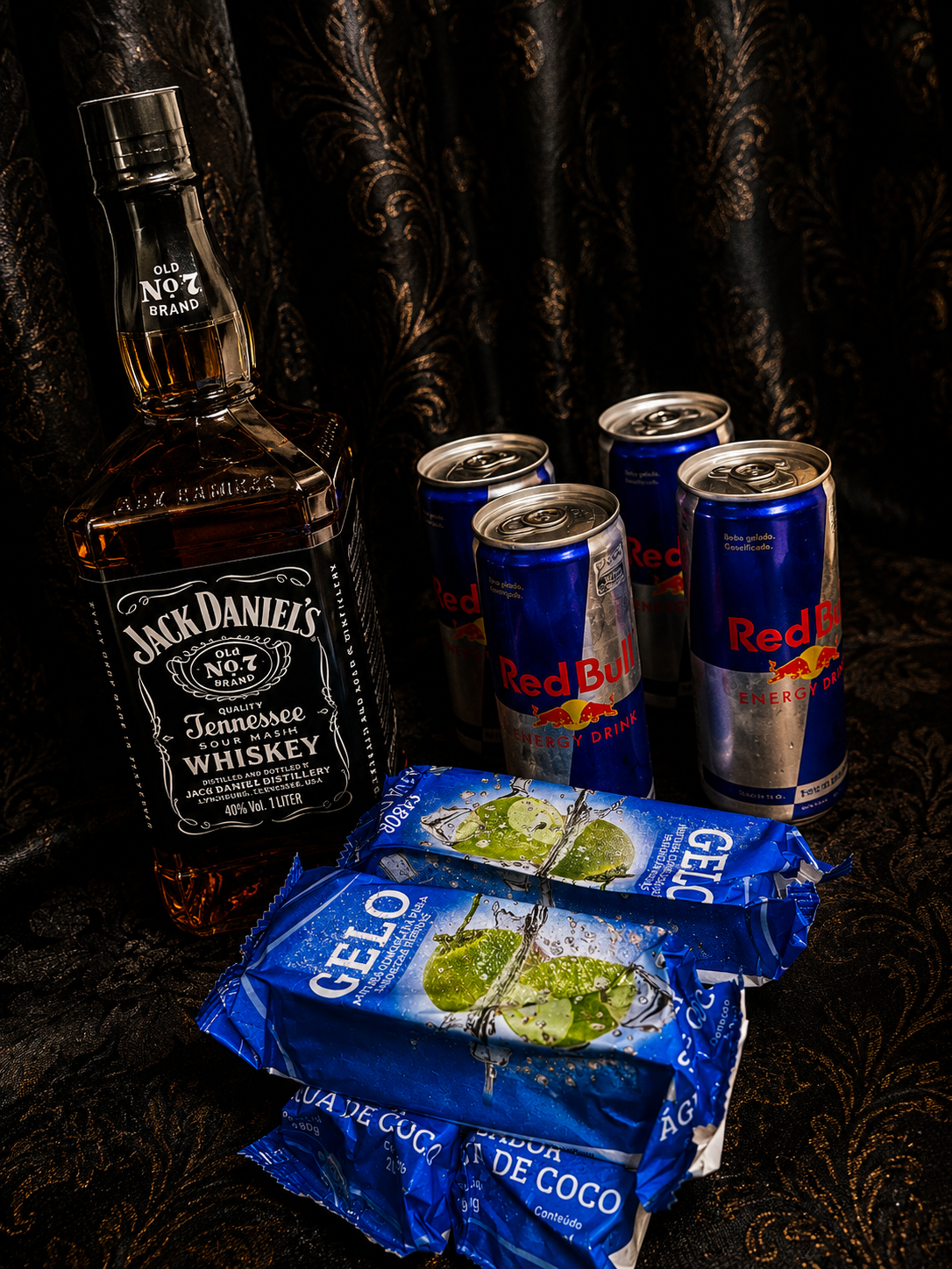 Combo de Jack Daniel’s com Red Bull